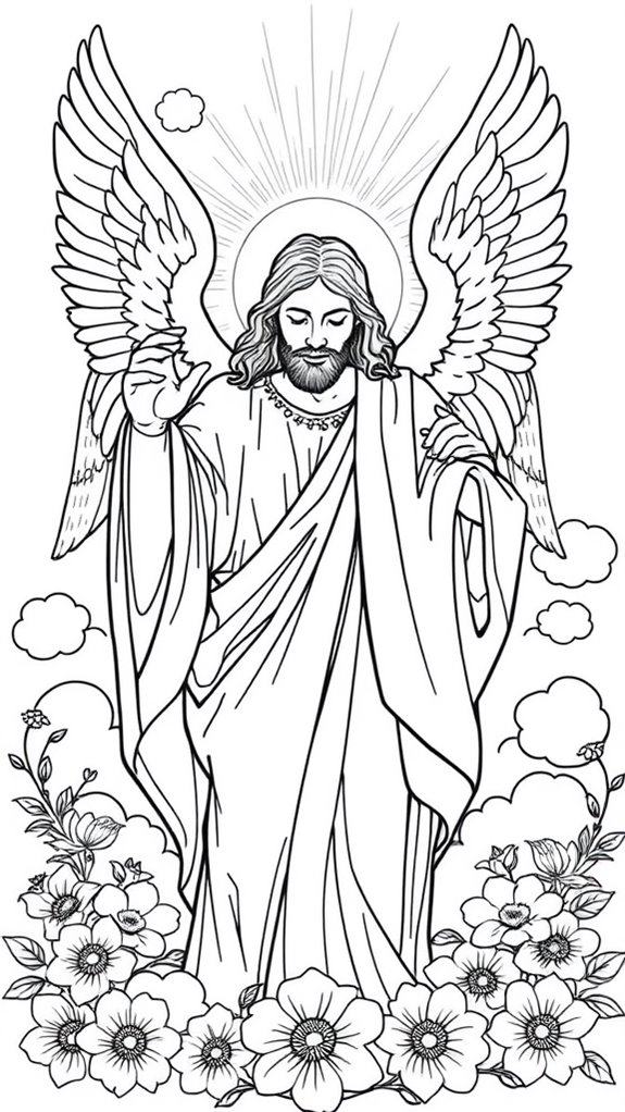 jesus healing angels coloring