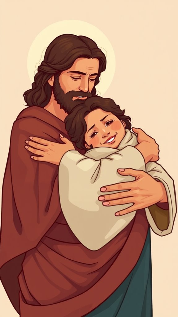 jesus healing embrace clipart