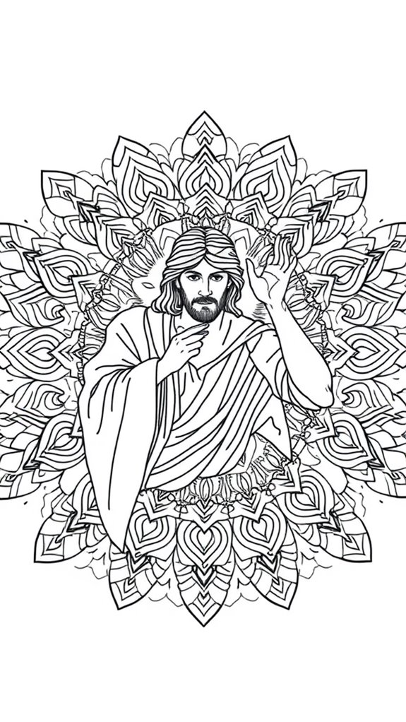 jesus heals blind mandala