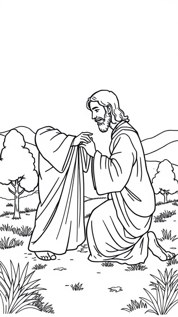 jesus heals leper coloring page