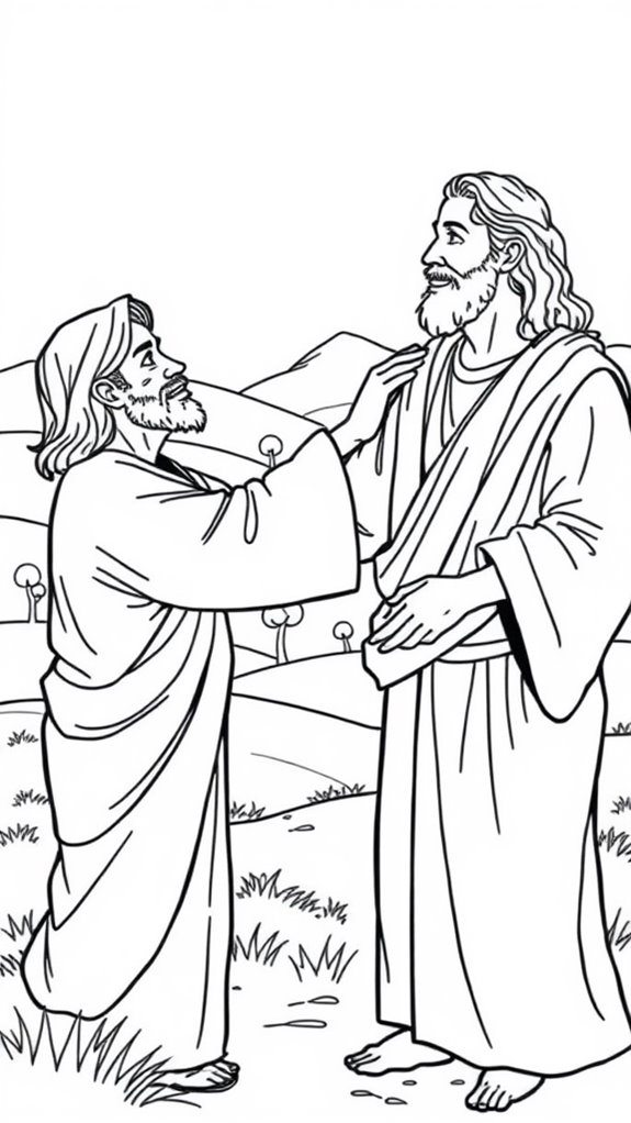 jesus heals leper coloring page