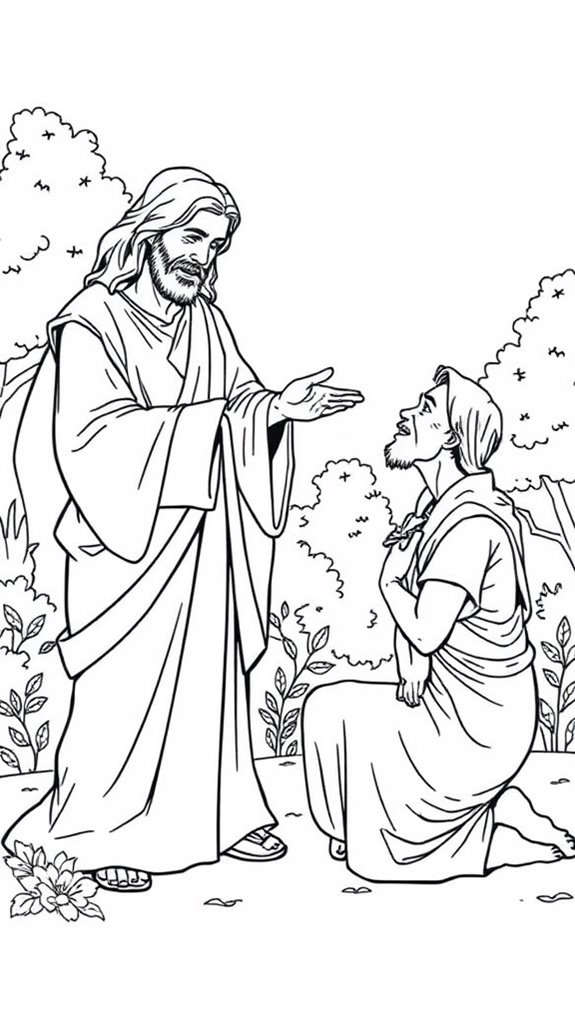jesus heals leper coloring page