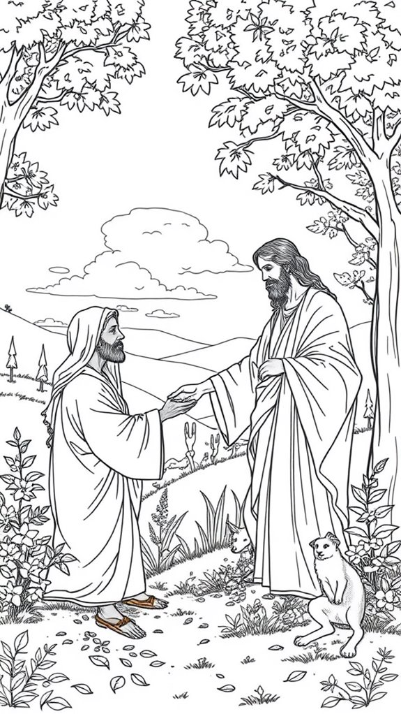 jesus heals leper coloring page