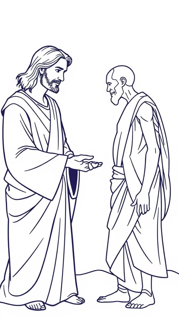 jesus heals leper illustration
