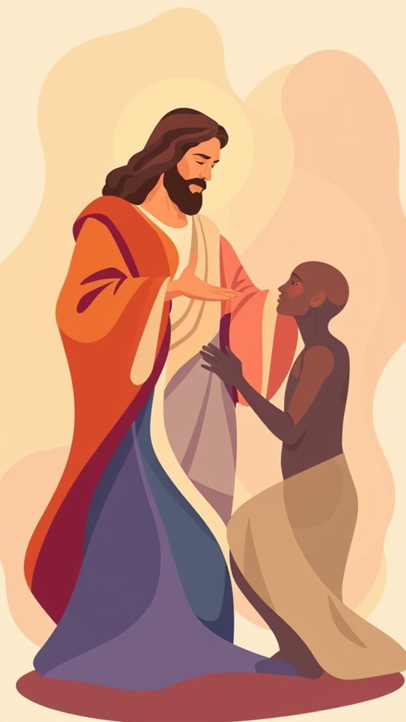 jesus heals leper illustration