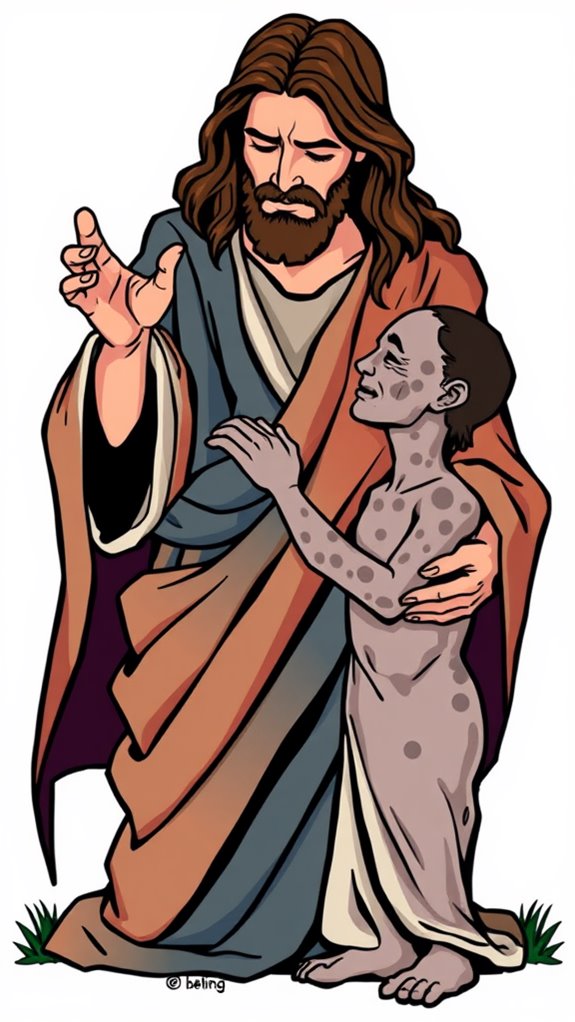 jesus heals leper symbol