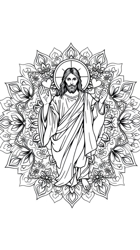 jesus heals mandala coloring