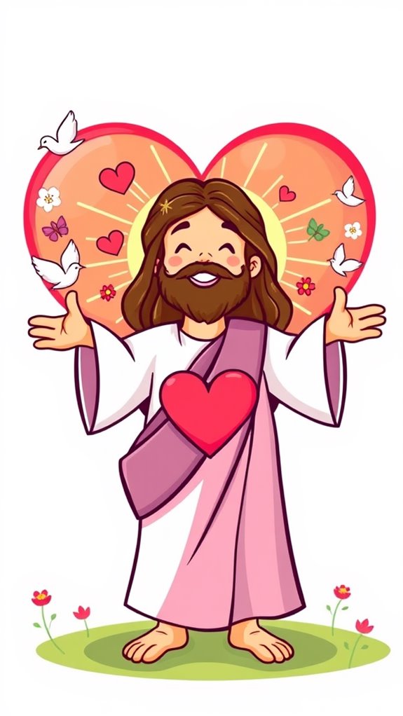 jesus heart clipart sunday