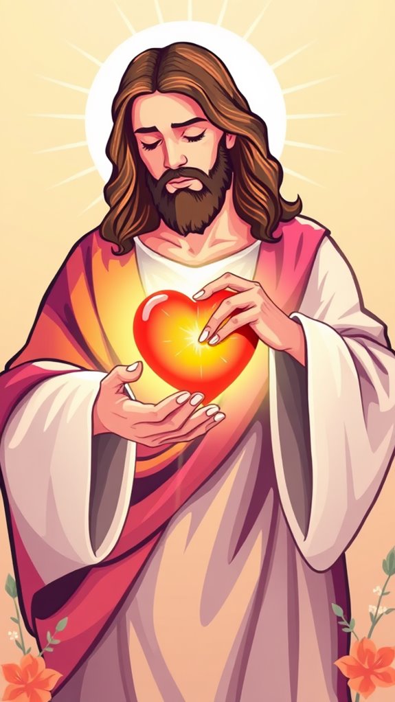 jesus heart healing clipart