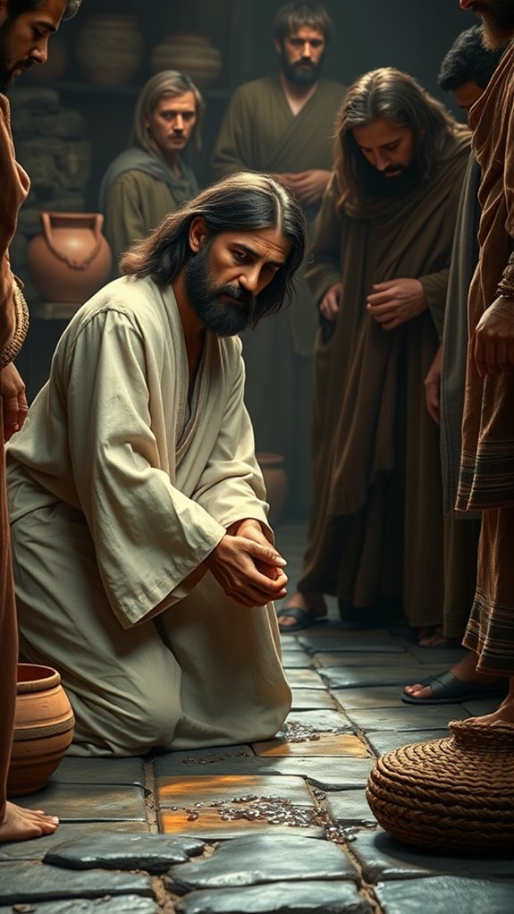 jesus humbly washing feet