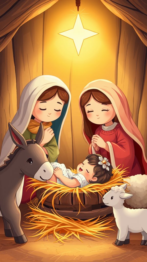 jesus in manger illustration