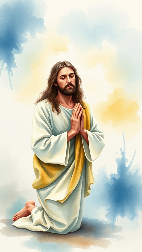 jesus in prayer artwork