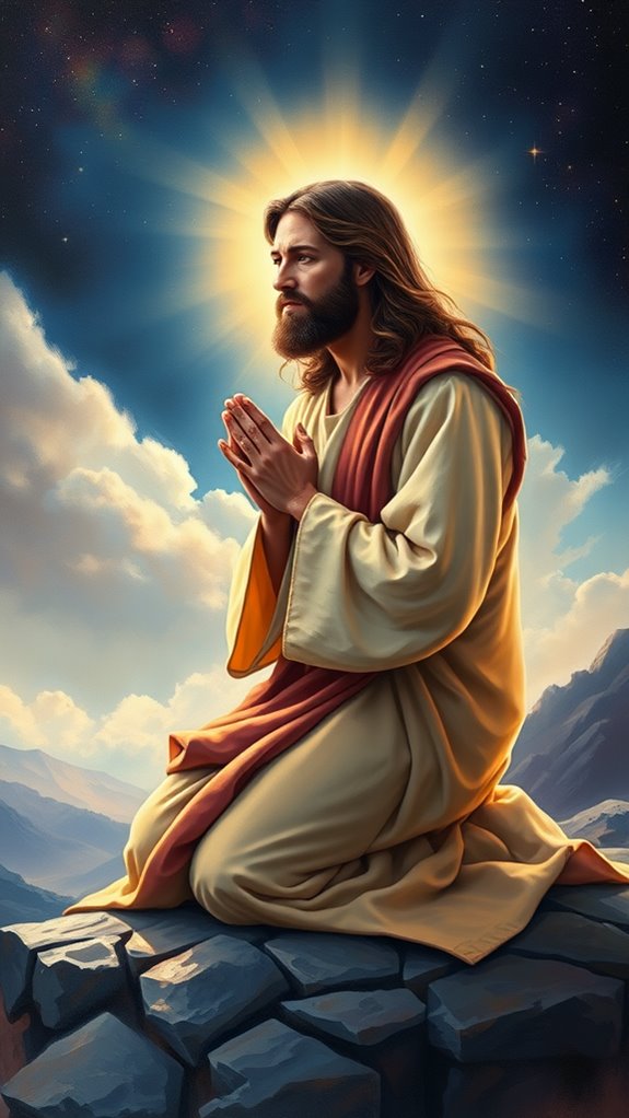 jesus in prayer artwork