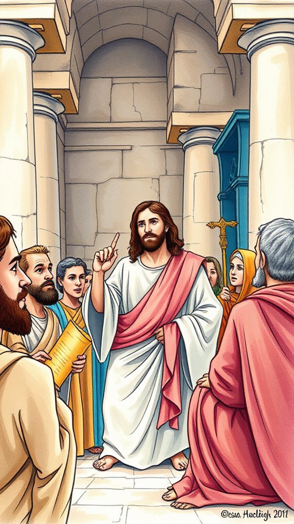 jesus in temple artwork