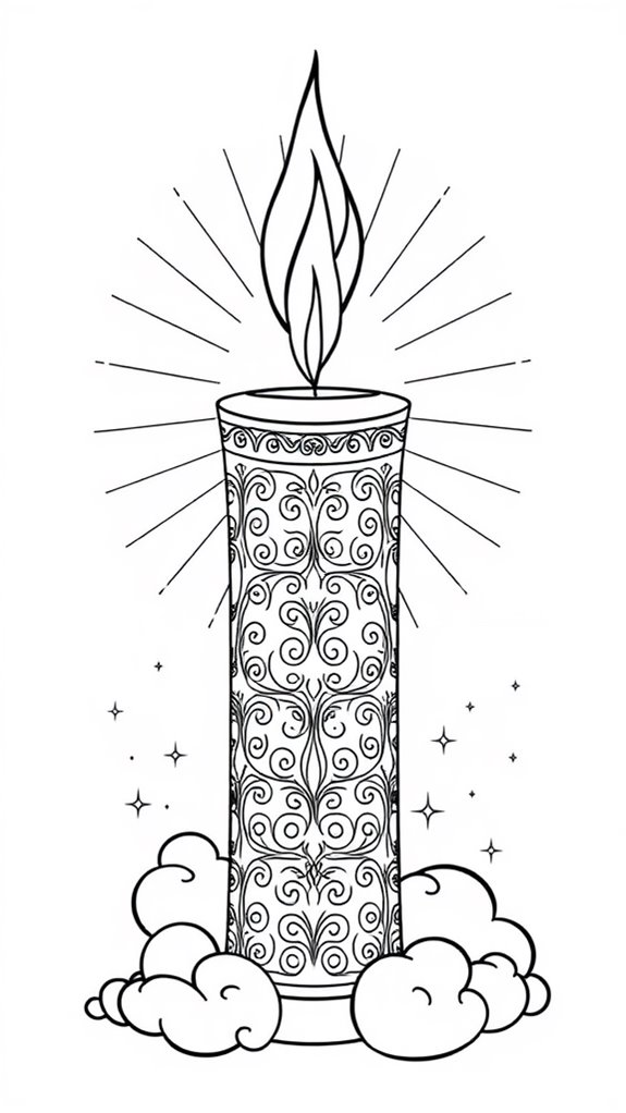 jesus light candle coloring