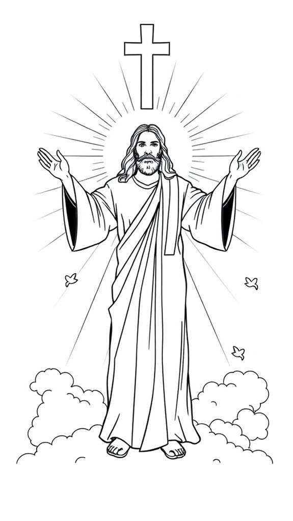jesus light coloring page