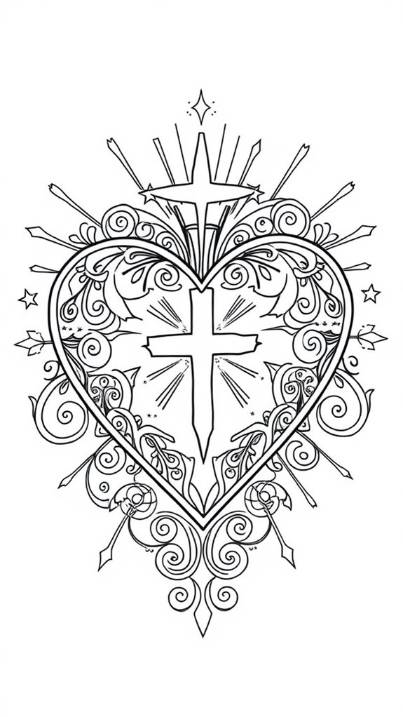 jesus light heart coloring