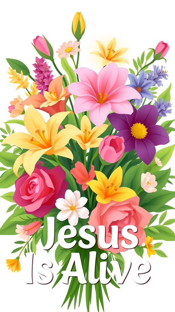 jesus lives floral design