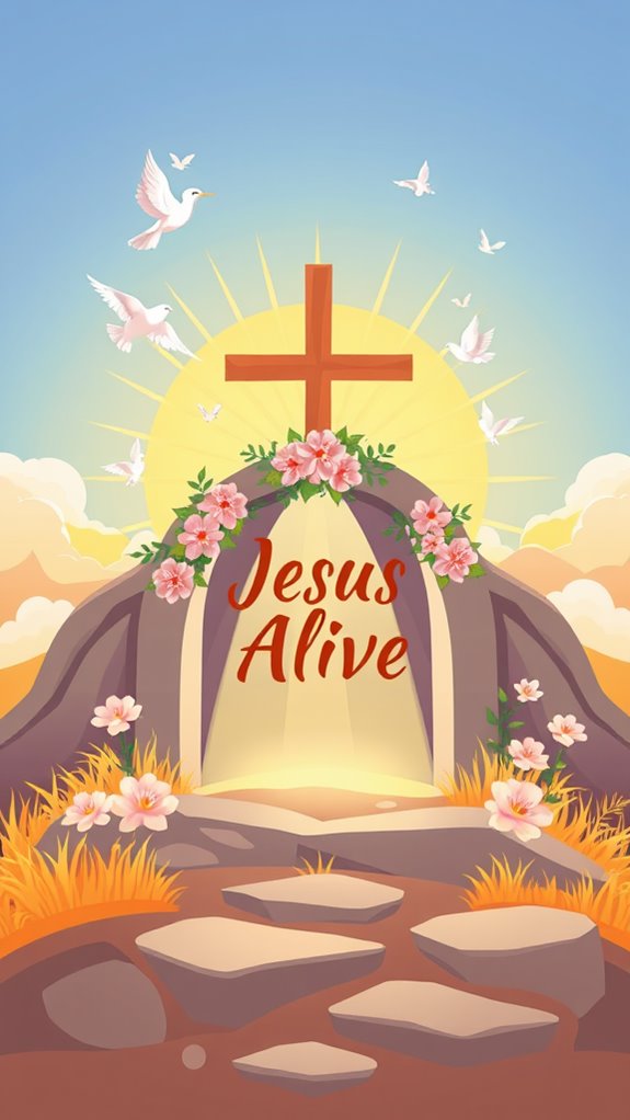 jesus lives typography art