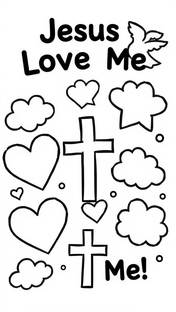 jesus loves me coloring
