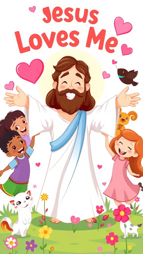 jesus loves me illustration