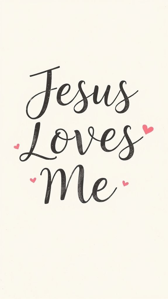 jesus loves me typography