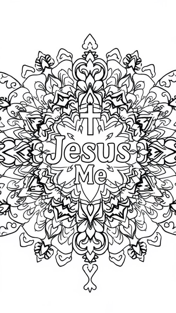 jesus mandala coloring page
