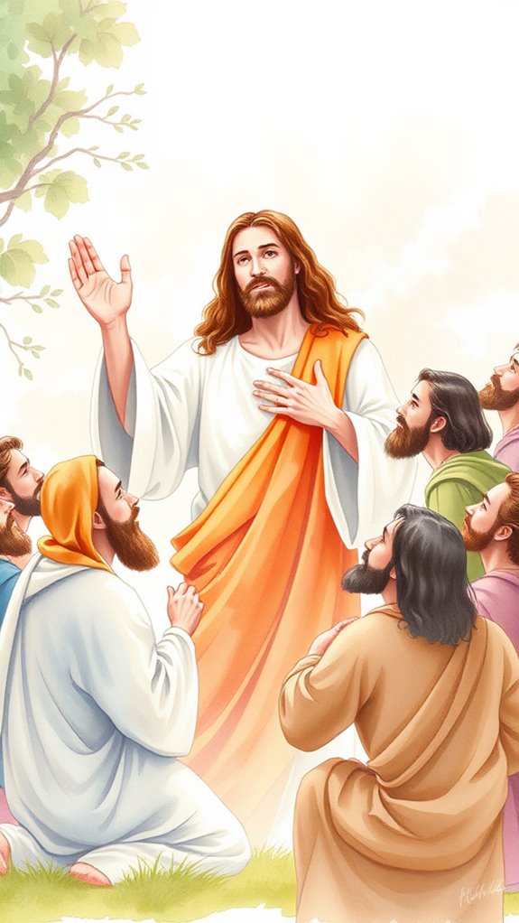 jesus meets disciples watercolor