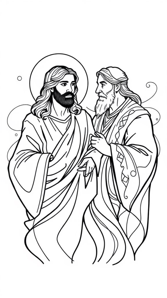 jesus nicodemus coloring page