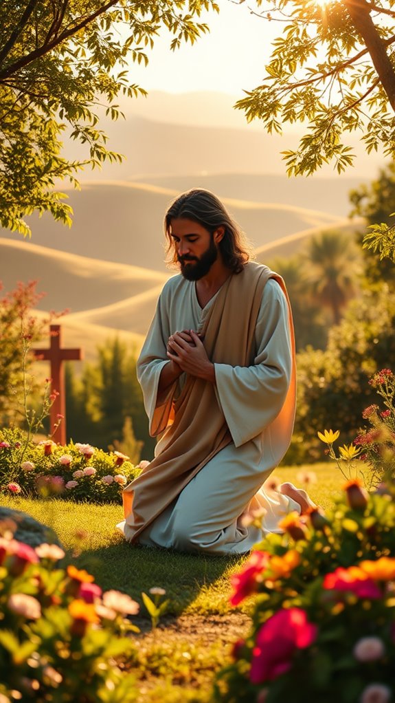 jesus praying in nature