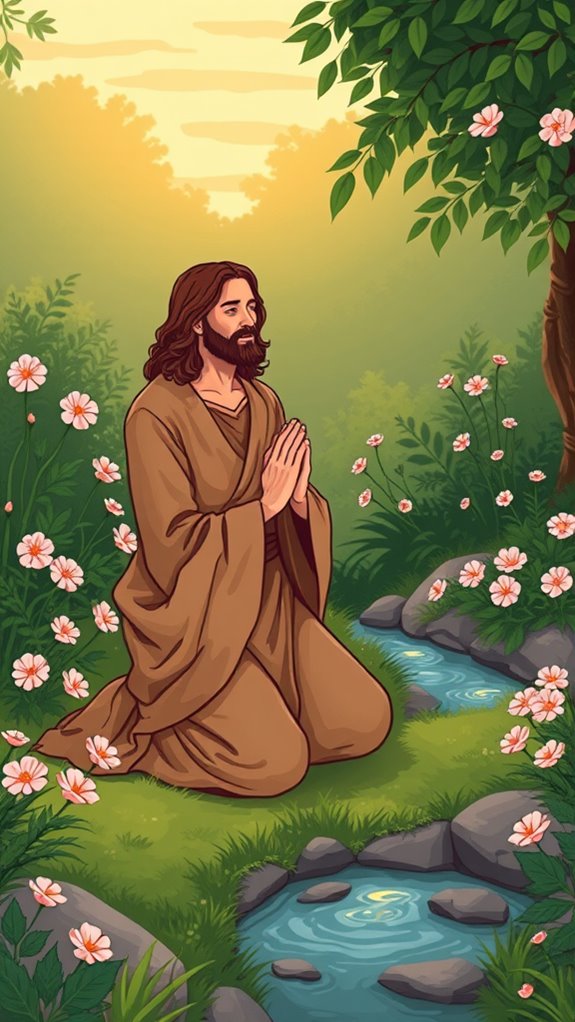 jesus praying in nature
