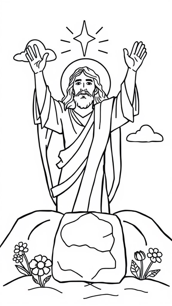 jesus resurrection coloring activity