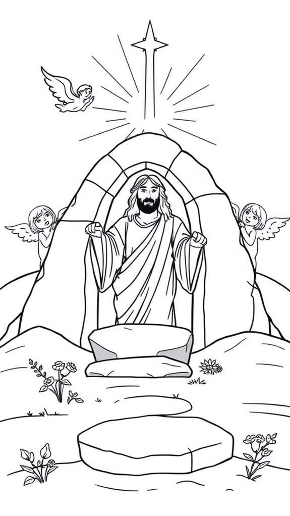jesus resurrection coloring page