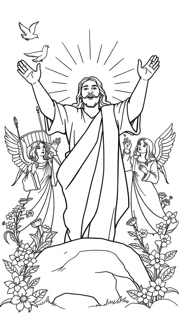jesus resurrection coloring page