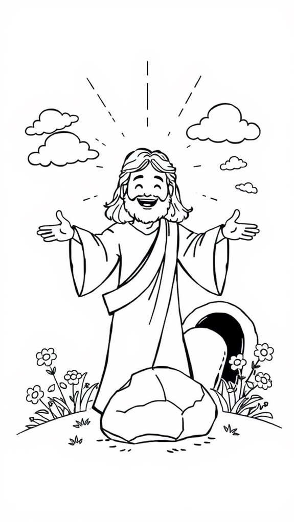 jesus resurrection coloring page