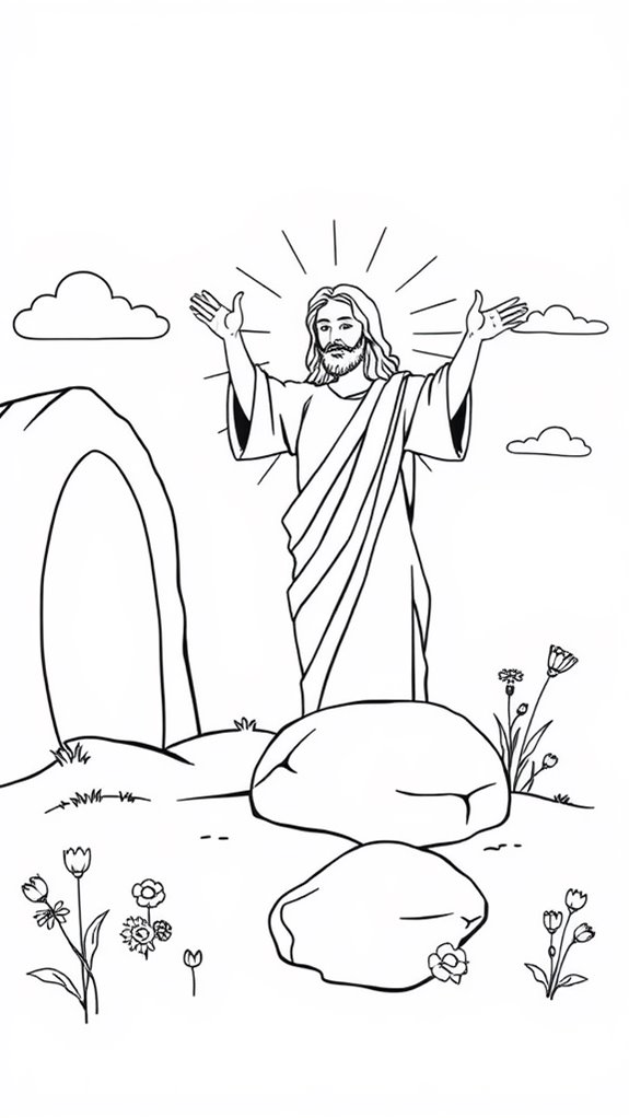 jesus resurrection coloring page