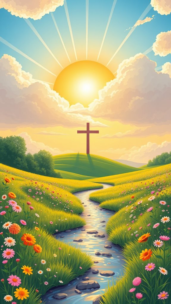 jesus resurrection nature illustration