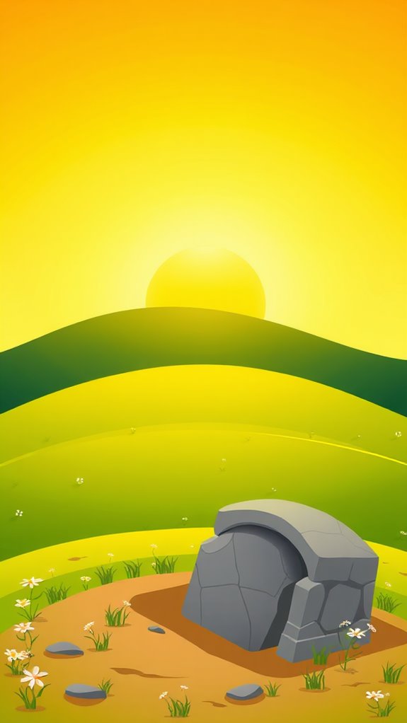 jesus resurrection sunrise illustration
