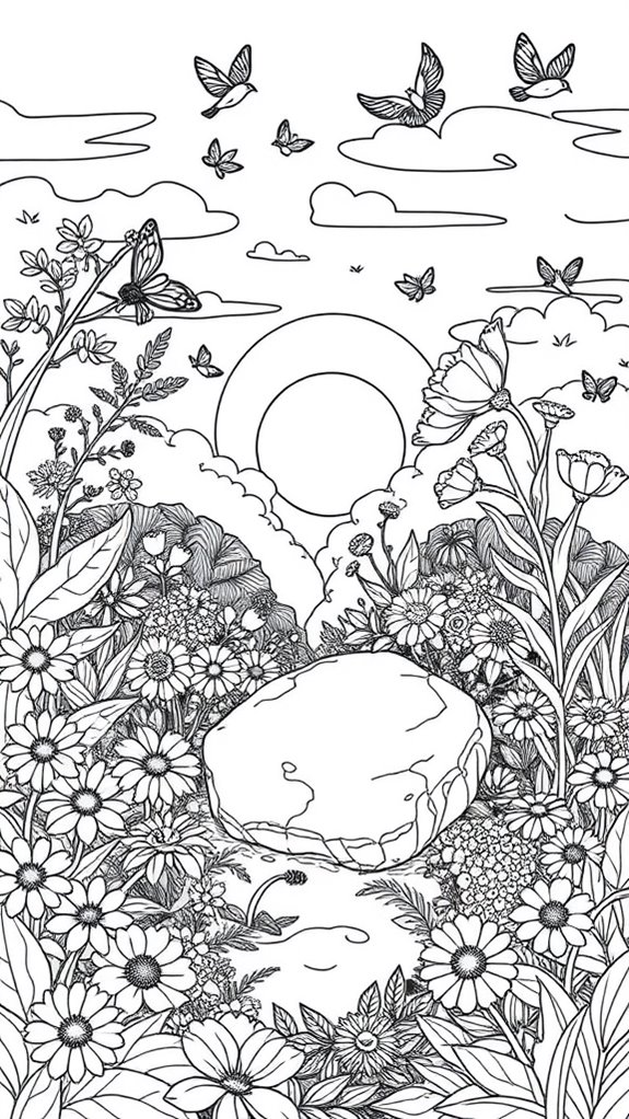 jesus risen garden coloring