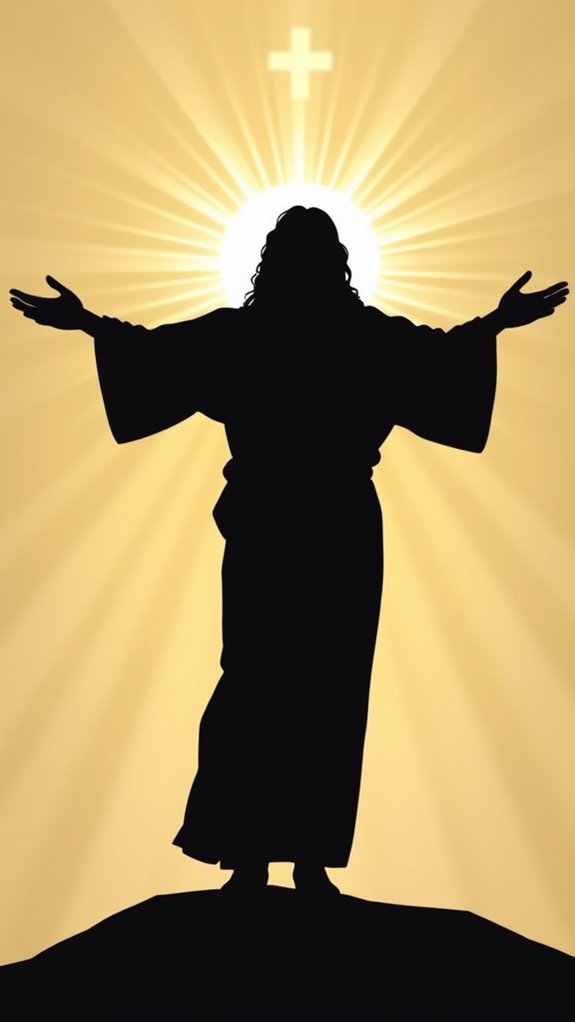 jesus silhouette clipart design