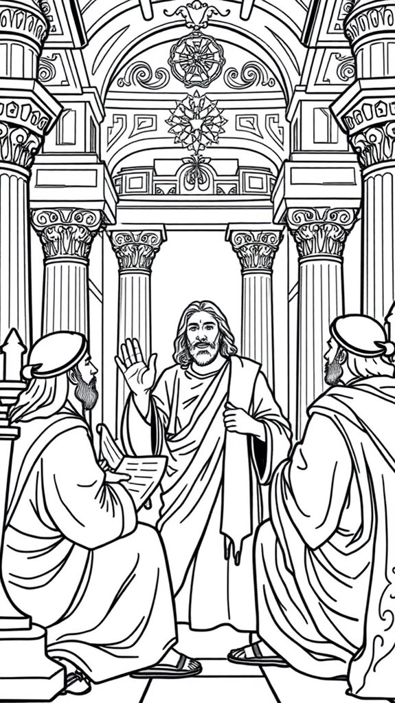 jesus teaching in temple