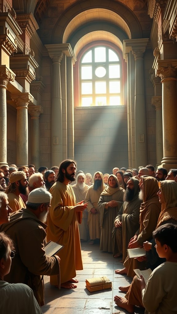 jesus teaching in temple