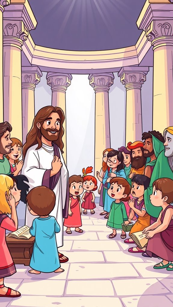 jesus teaching in temple