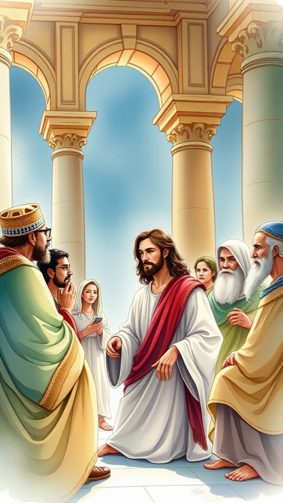 jesus teaching in temple