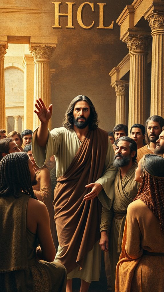 jesus teaching in temple