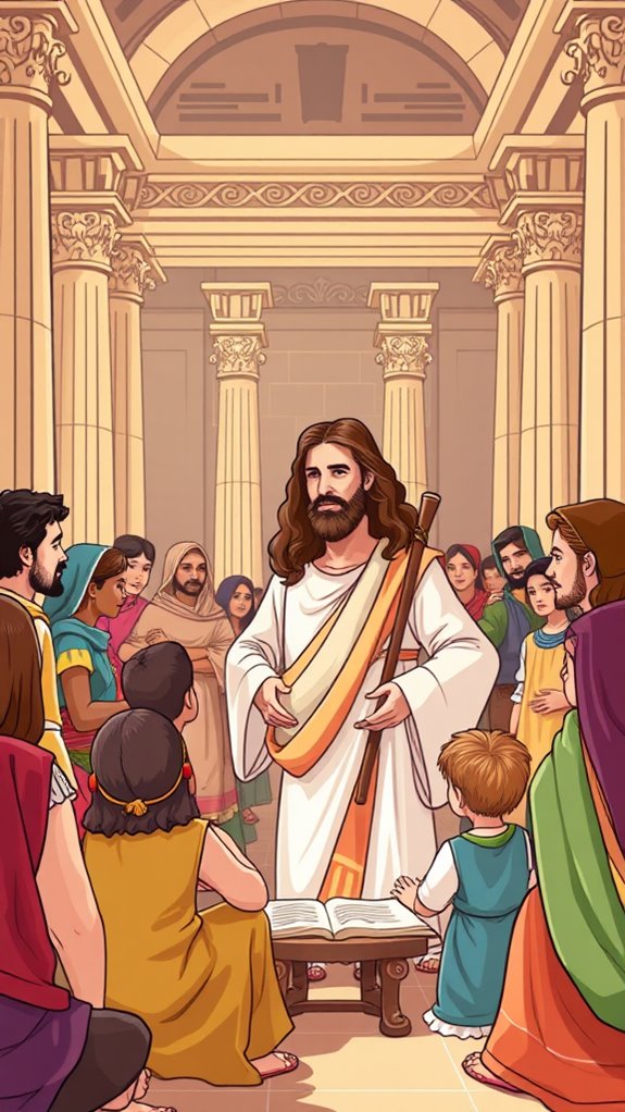 jesus teaching in temple