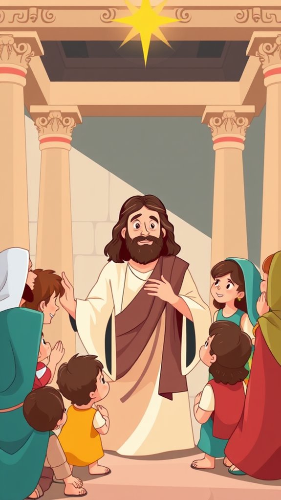 jesus teaching in temple