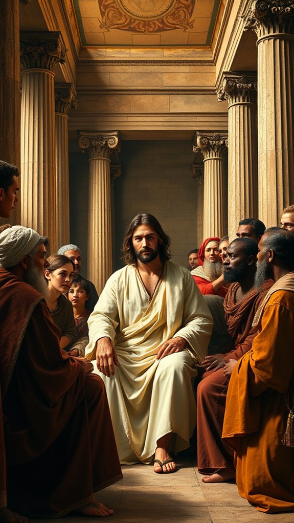 jesus teaching in temple