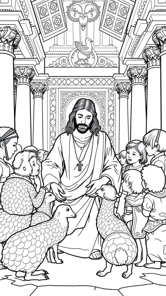 jesus temple animal coloring