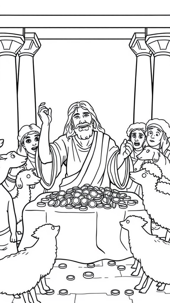 12 Jesus Cleanses The Temple Coloring Pages Printable & Free To